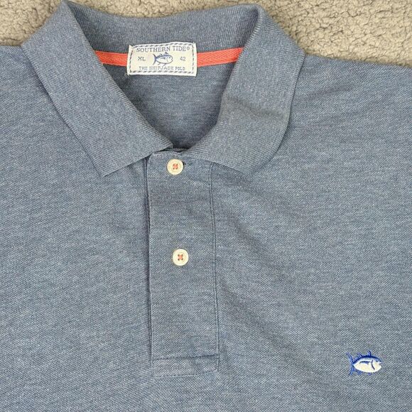 Southern Tide Other - Southern Tide Shirt Mens XL Blue Pique Skipjack Polo Classic Short Sleeve Casual